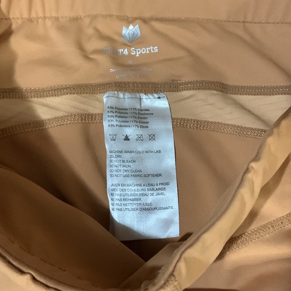 FITS T4 vented riding tights knee patch breeches size small caramel tan nwot - Picture 5 of 12